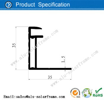 solar panel frame for 3.2mm glass 35mm thickness