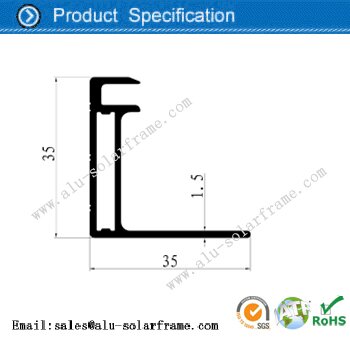 aluminium frame for solar 35mm thickness