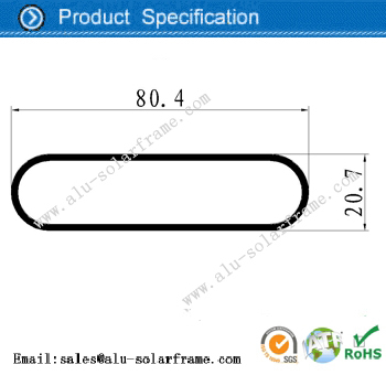 Balustrade tube aluminium profile