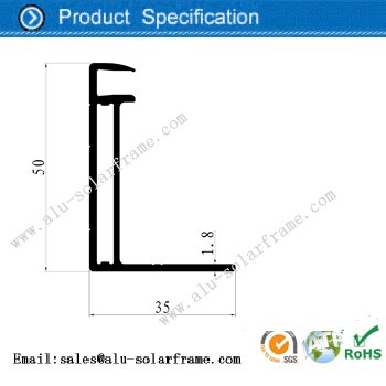 50mm Aluminum Frame for Solar Mounting Systerm